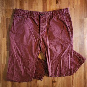 Topman 36x30 Red Skinny Chinos